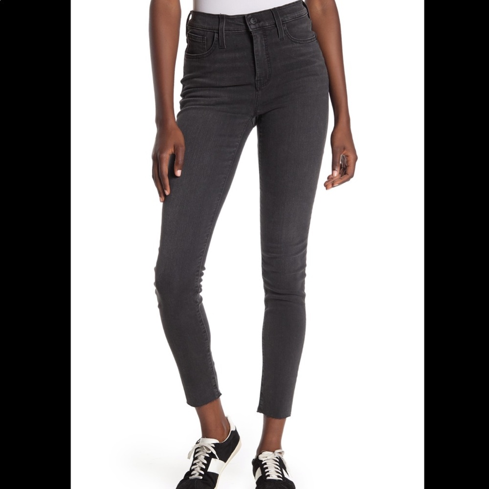 Madewell black high rise skinny jeans